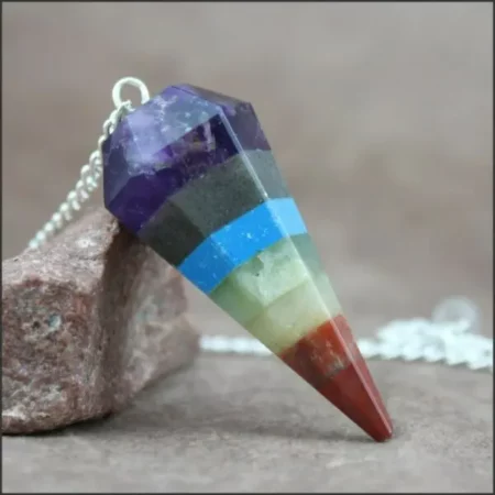 Pendule facetté 7 chakras
